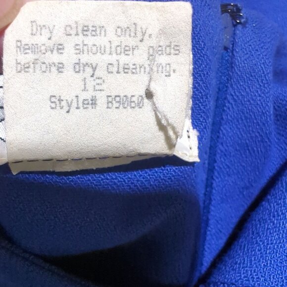 BARBOGLIO cristina jan Size 12 Vintage Long Sleeve Palazzo Pants Blue Jumpsuit‎ - Picture 16 of 16